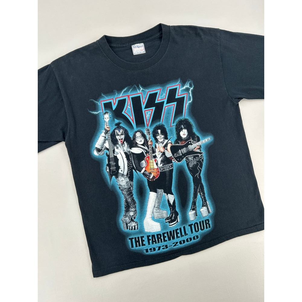 KISS The Farewell Tour 1973-2000 Vintage T-Shirt All Sport Made in USA Black L